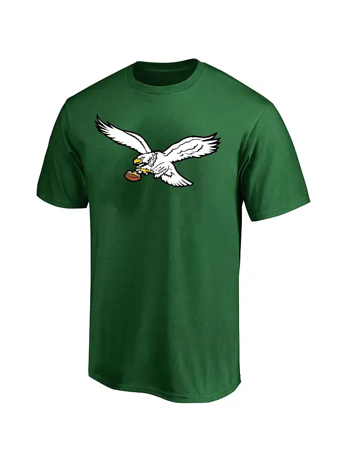 Мужская футболка Jalen Hurts Kelly Green Philadelphia Eagles Big and Tall с именем и номером игрока — изображение 2 из 3