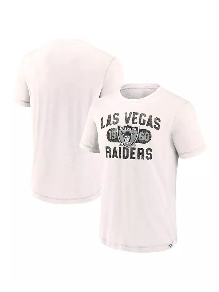 Мужская белая футболка Las Vegas Raiders Team Act Fast Fanatics — изображение 1 из 3