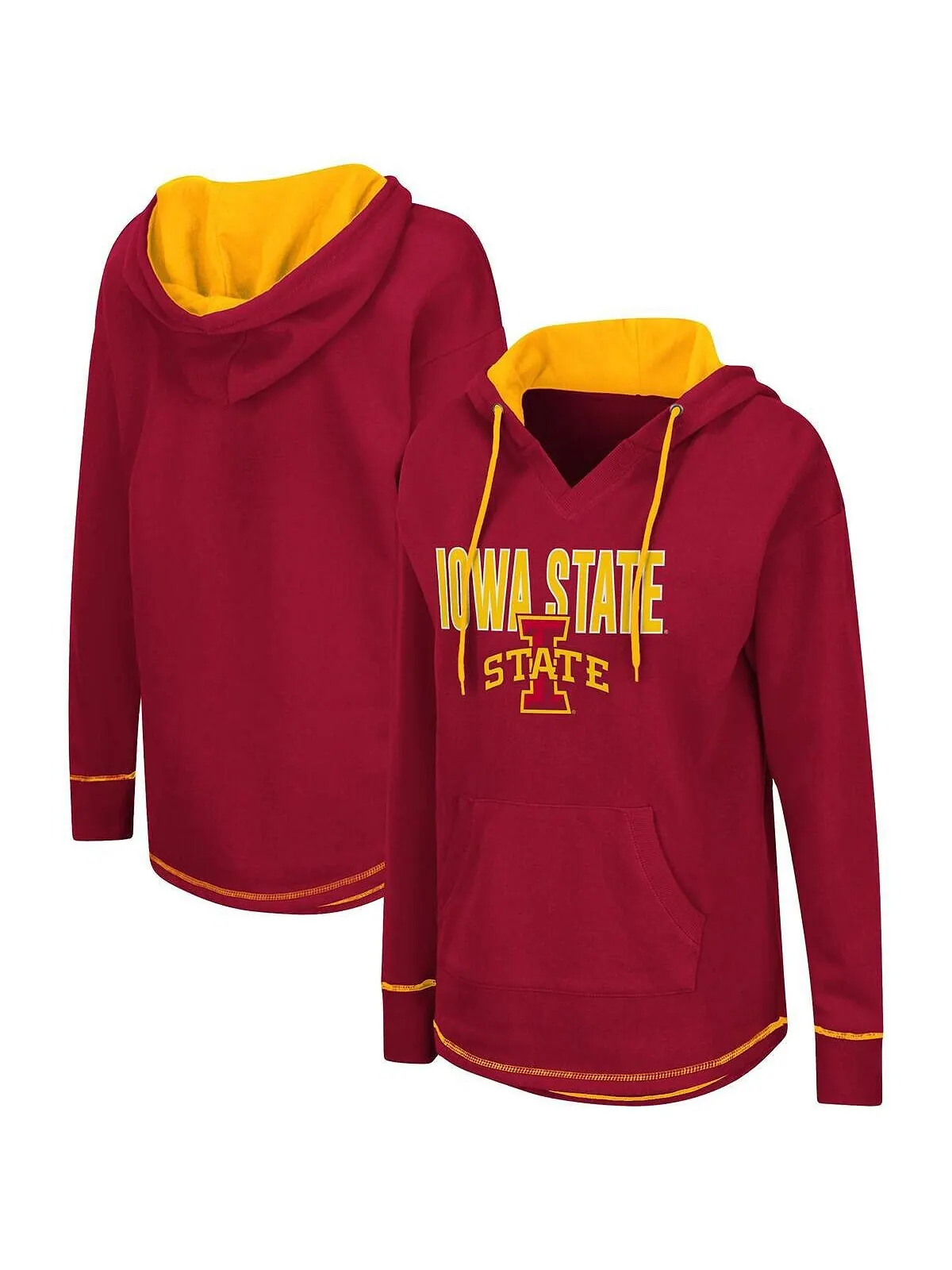 Женская туника Cardinal Iowa State Cyclones, пуловер с капюшоном Colosseum — изображение 1 из 3, красный