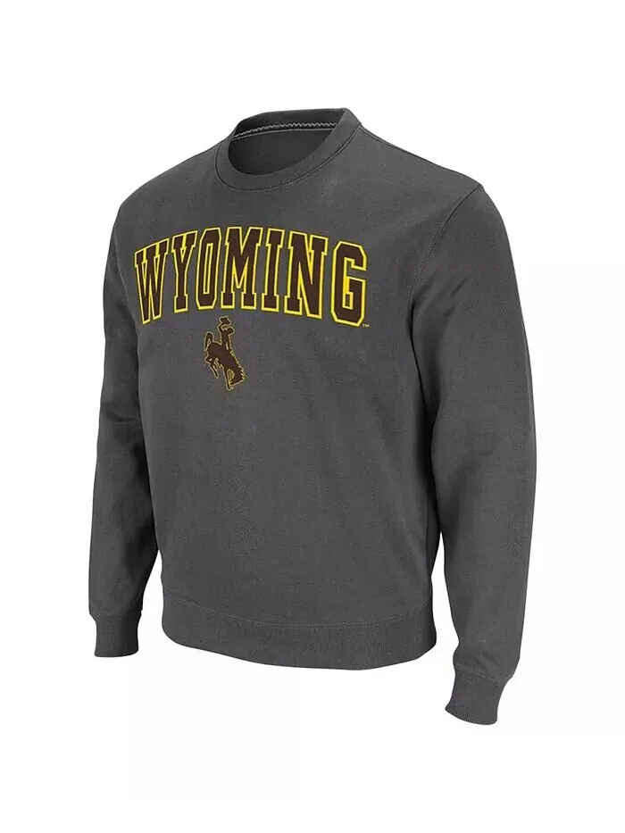 Мужская толстовка-пуловер из твила с логотипом Wyoming Cowboys Arch & Logo Tackle цвета древесного — изображение 5 из 6
