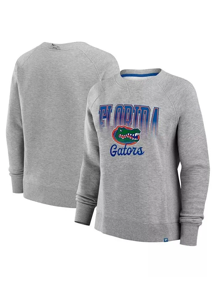 Женская флисовая толстовка Heather Gray Florida Gators Training Camp Hit Hard Fanatics — изображение 1 из 3