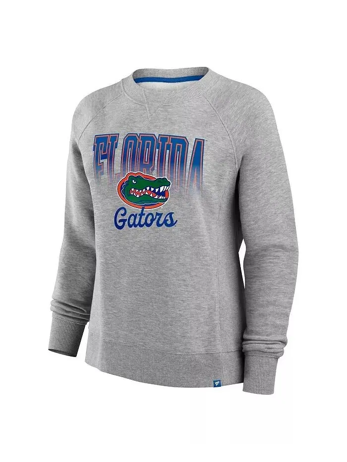 Женская флисовая толстовка Heather Gray Florida Gators Training Camp Hit Hard Fanatics — изображение 2 из 3