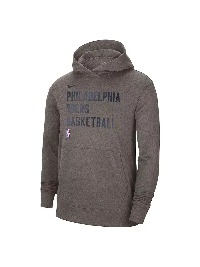 Мужская и женская худи Heather Gray Philadelphia 76ers 2023/24 Performance Spotlight On-Court — изображение 2 из 3