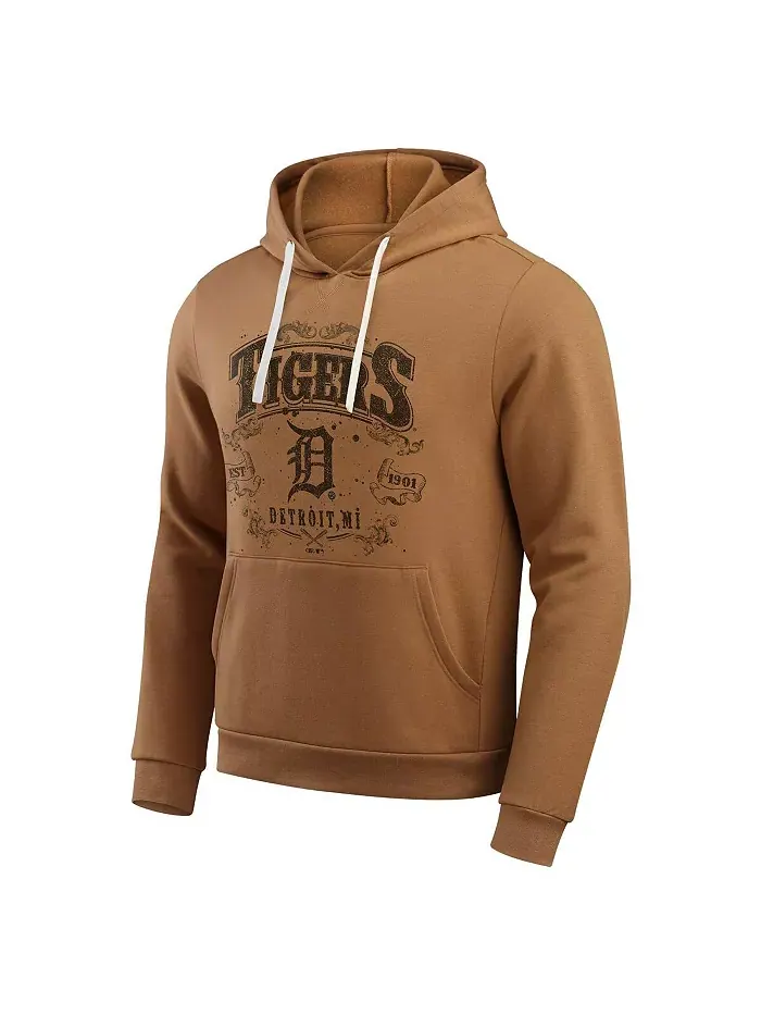 Мужской оверсайз худи Detroit Tigers из флиса песочного цвета Fanatics — изображение 3 из 3