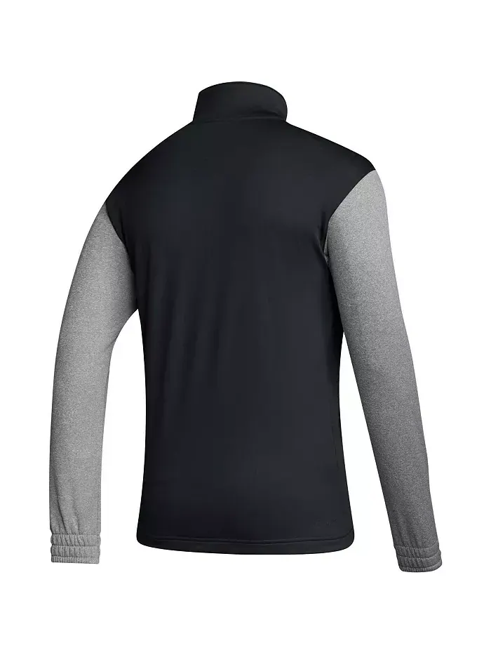 Мужская черная толстовка Nebraska Huskers Sideline AEROREADY с молнией до середины adidas — изображение 3 из 3