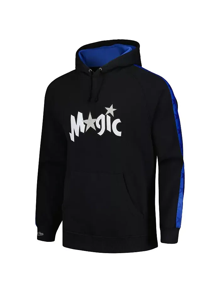 Мужская черная толстовка с капюшоном Orlando Magic Hardwood Classics Nights реглан Mitchell & Ness — изображение 2 из 3