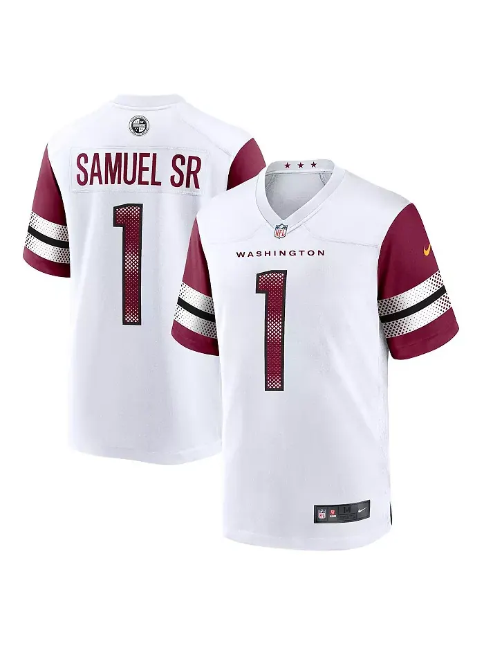 Мужская игровая футболка Deebo Samuel Sr белого цвета Washington Commanders Nike — изображение 1 из 3