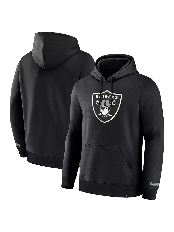 Мужская черная толстовка с капюшоном Legacy Fleece Las Vegas Raiders Fanatics — изображение 1 из 3