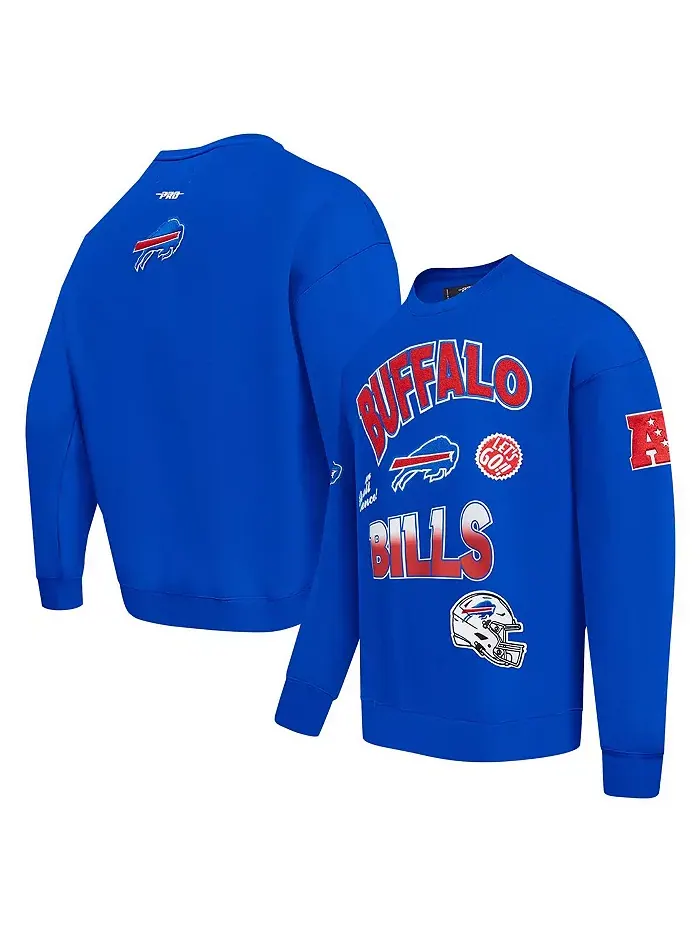 Мужской оверсайз свитшот с капюшоном Royal Buffalo Bills Turn It Up Pro Standard — изображение 1 из 5