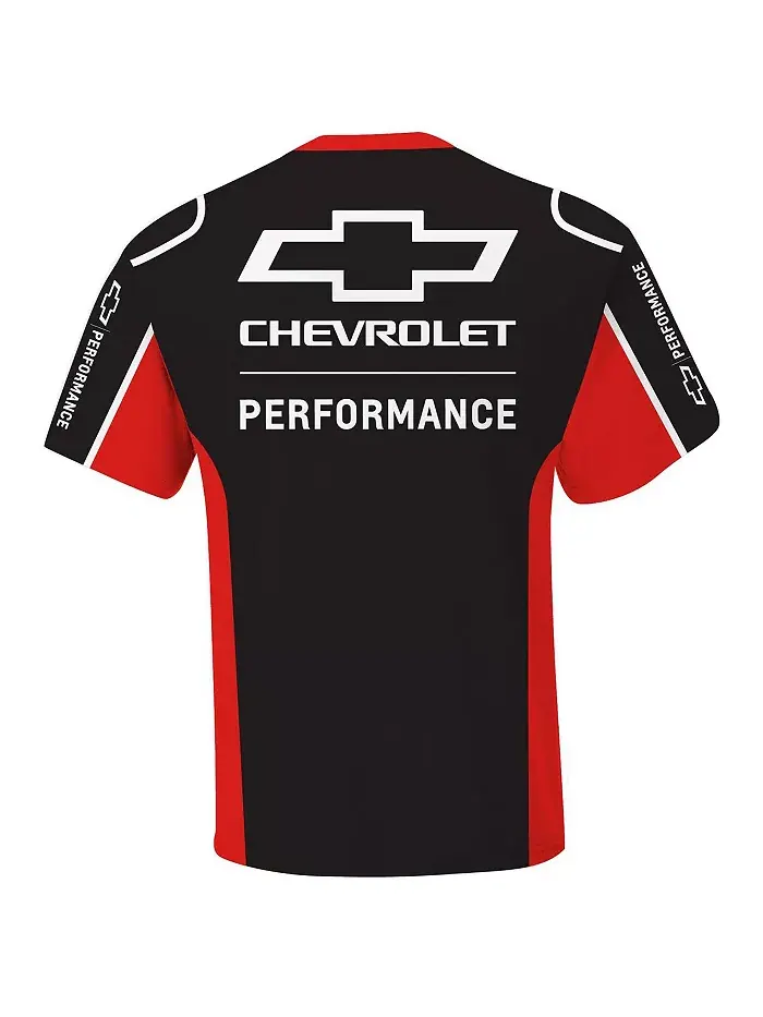 Мужская черная футболка Chevrolet Uniform Checkered Flag Sports — изображение 3 из 3