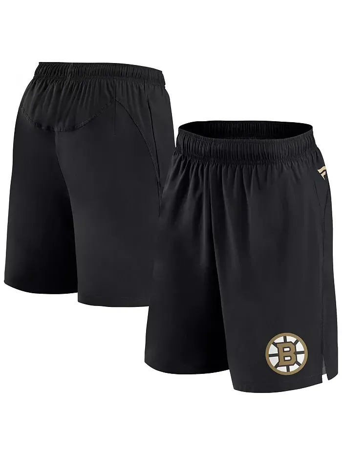 Мужские шорты Boston Bruins Authentic Pro Tech черного цвета Fanatics — изображение 1 из 3