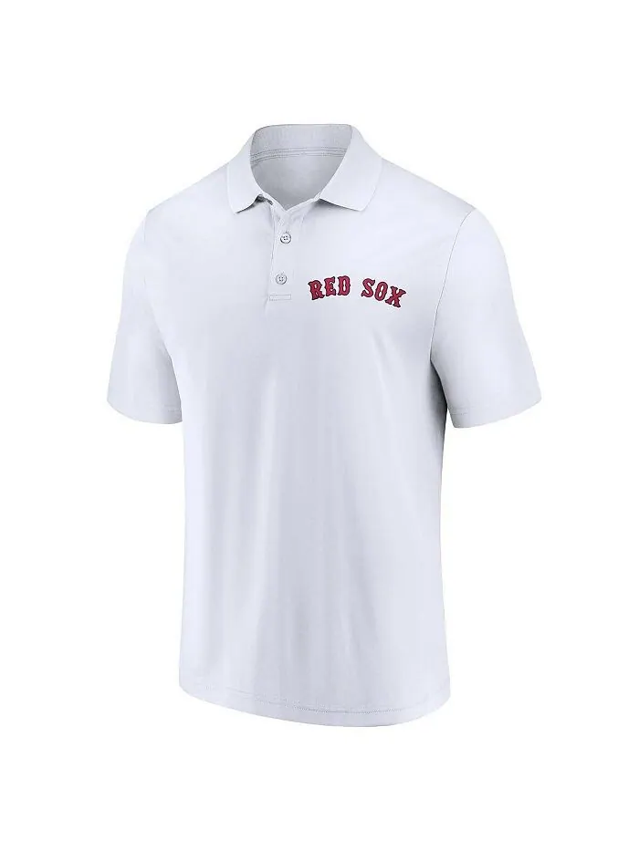 Мужской комплект из двух пар рубашек-поло с логотипом Boston Red Sox темно-синего и белого цвета — изображение 2 из 3