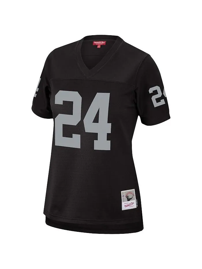 Женская черная футболка команды Charles Woodson Las Vegas Raiders Legacy Replica Team Mitchell & — изображение 2 из 3, черный