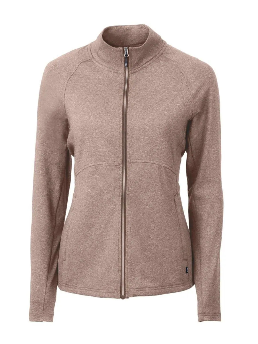 Женская трикотажная рубашка Adapt Knit Heather с длинными рукавами и застежкой-молнией Cutter & — изображение 2 из 3
