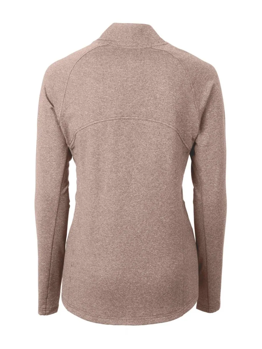 Женская трикотажная рубашка Adapt Knit Heather с длинными рукавами и застежкой-молнией Cutter & — изображение 3 из 3