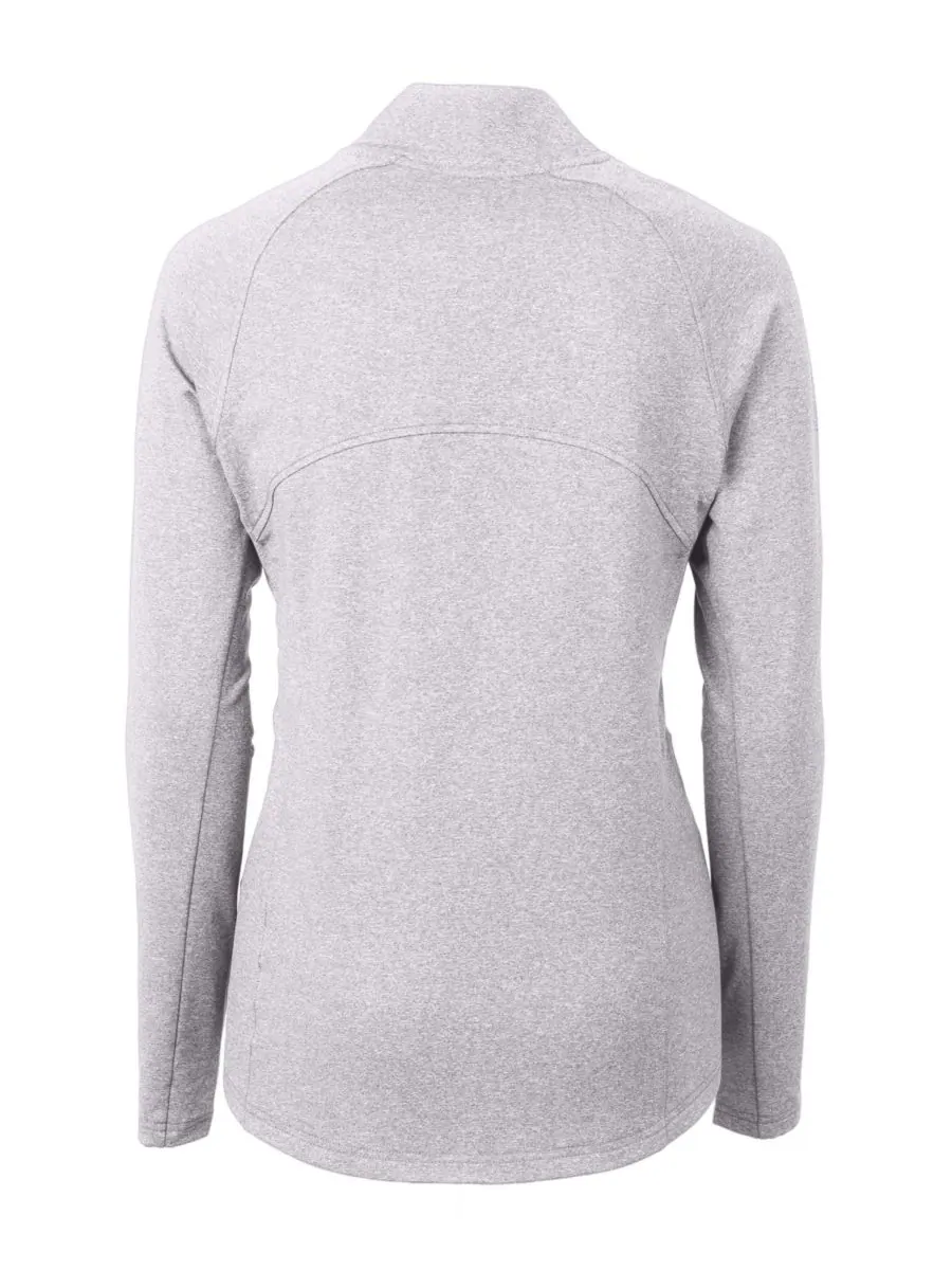 Женская трикотажная рубашка Adapt Knit Heather с длинными рукавами и застежкой-молнией Cutter & — изображение 3 из 3