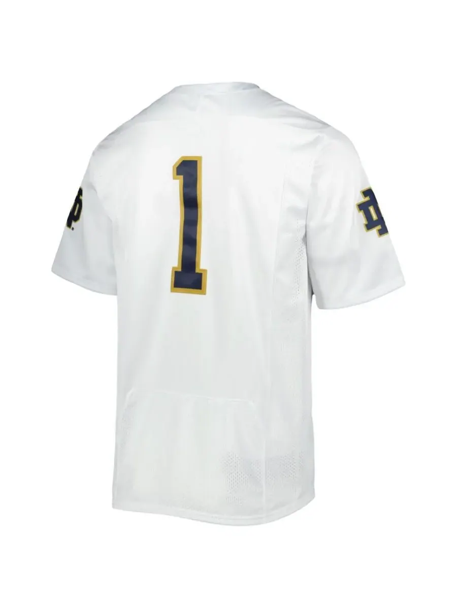 Under Armour Мужская белая футболка Notre Dame Fighting Irish Premier Limited №1 — изображение 2 из 3, белый