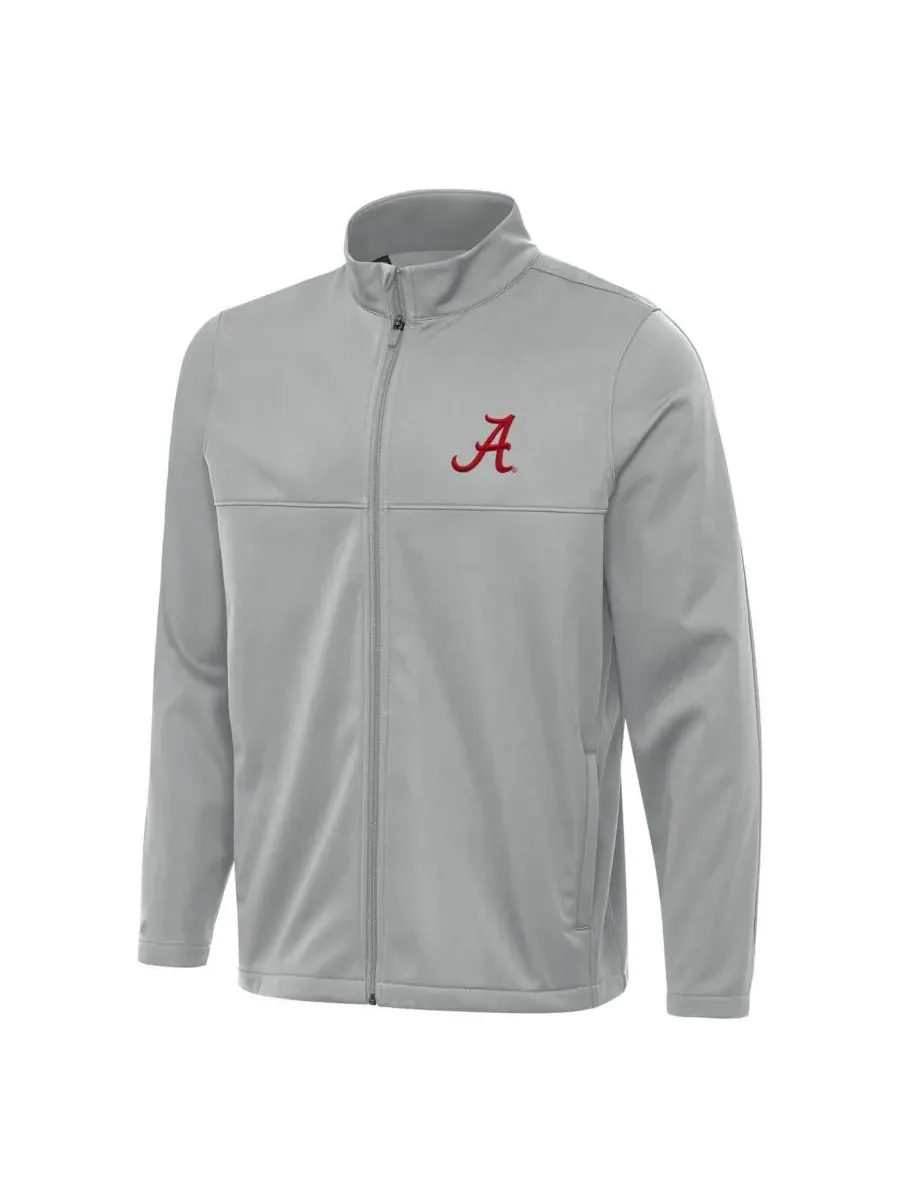 Antigua Мужская серая куртка для гольфа Alabama Crimson Tide Links 2 на молнии — изображение 1 из 1, серый
