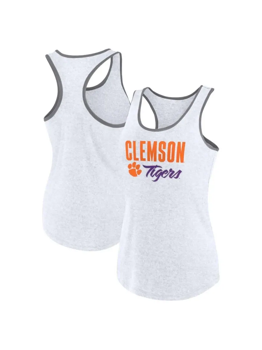 Женская майка-борцовка Ash Clemson Tigers Fuel Fanatics — изображение 1 из 3, пепельный