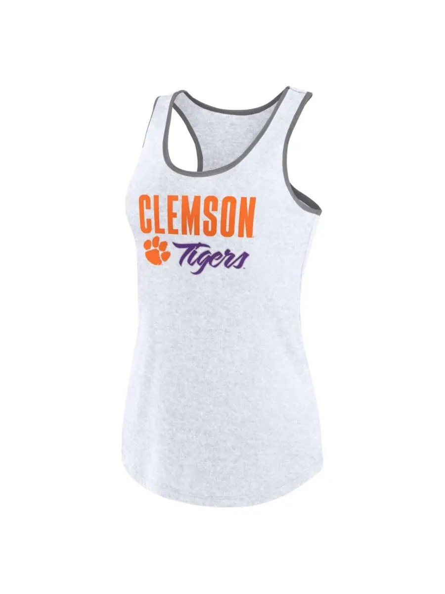 Женская майка-борцовка Ash Clemson Tigers Fuel Fanatics — изображение 2 из 3, пепельный