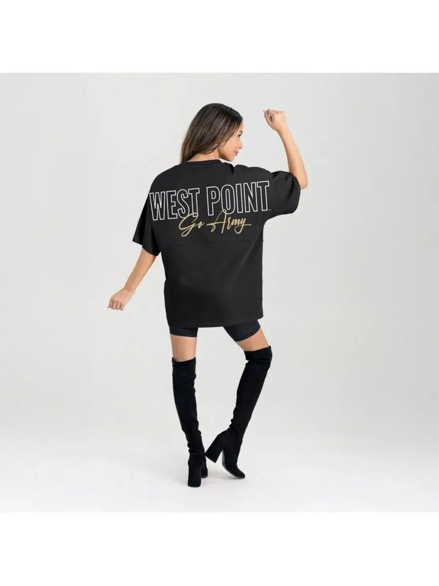 Gameday Couture Женская футболка Black Army Black Knights Oversized Back at Ya — изображение 4 из 5, черный