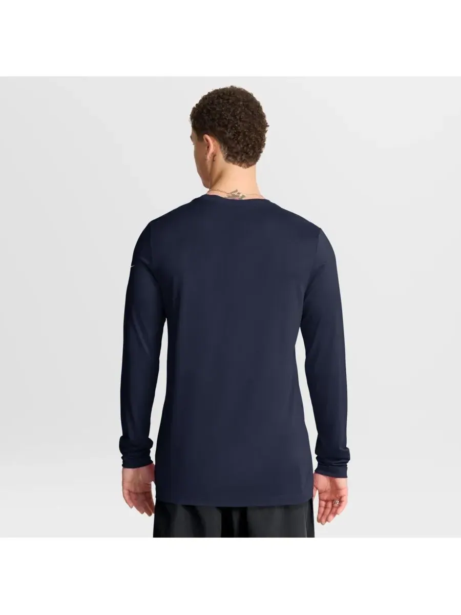 Nike Мужская темно-синяя футболка с длинным рукавом Houston Texans Primetime Legend Icon Performance — изображение 2 из 3