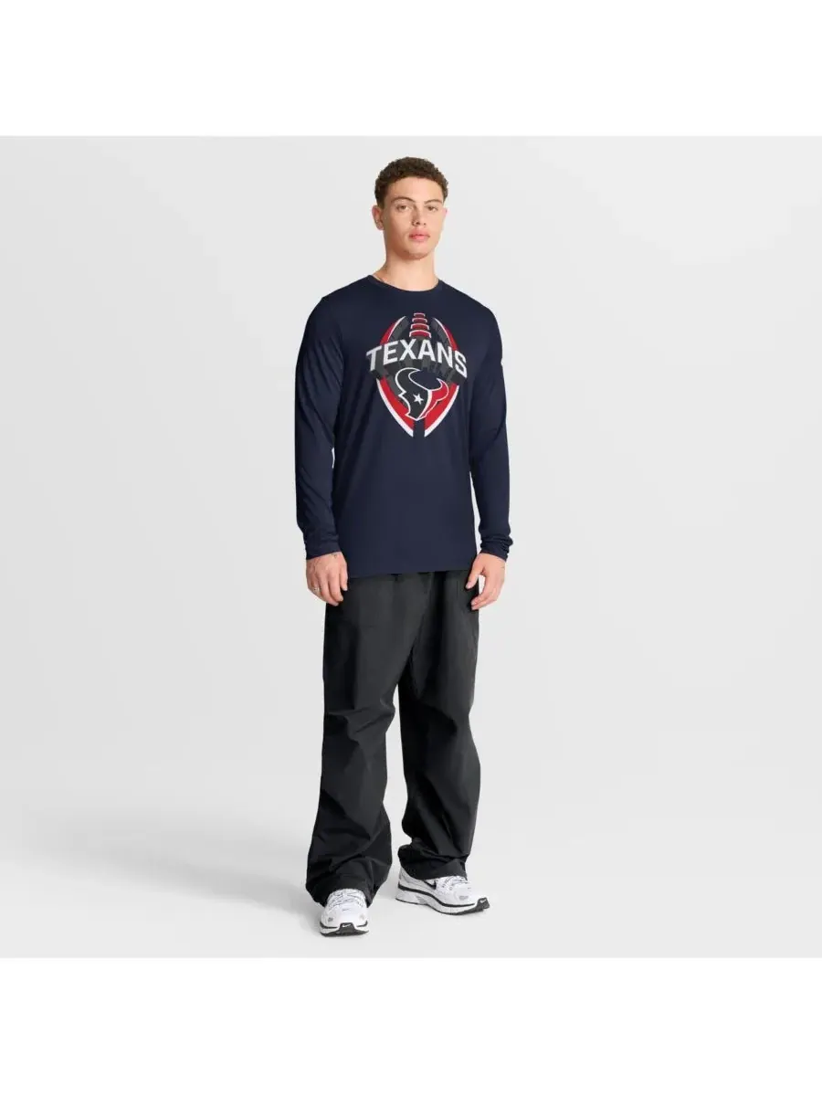 Nike Мужская темно-синяя футболка с длинным рукавом Houston Texans Primetime Legend Icon Performance — изображение 3 из 3