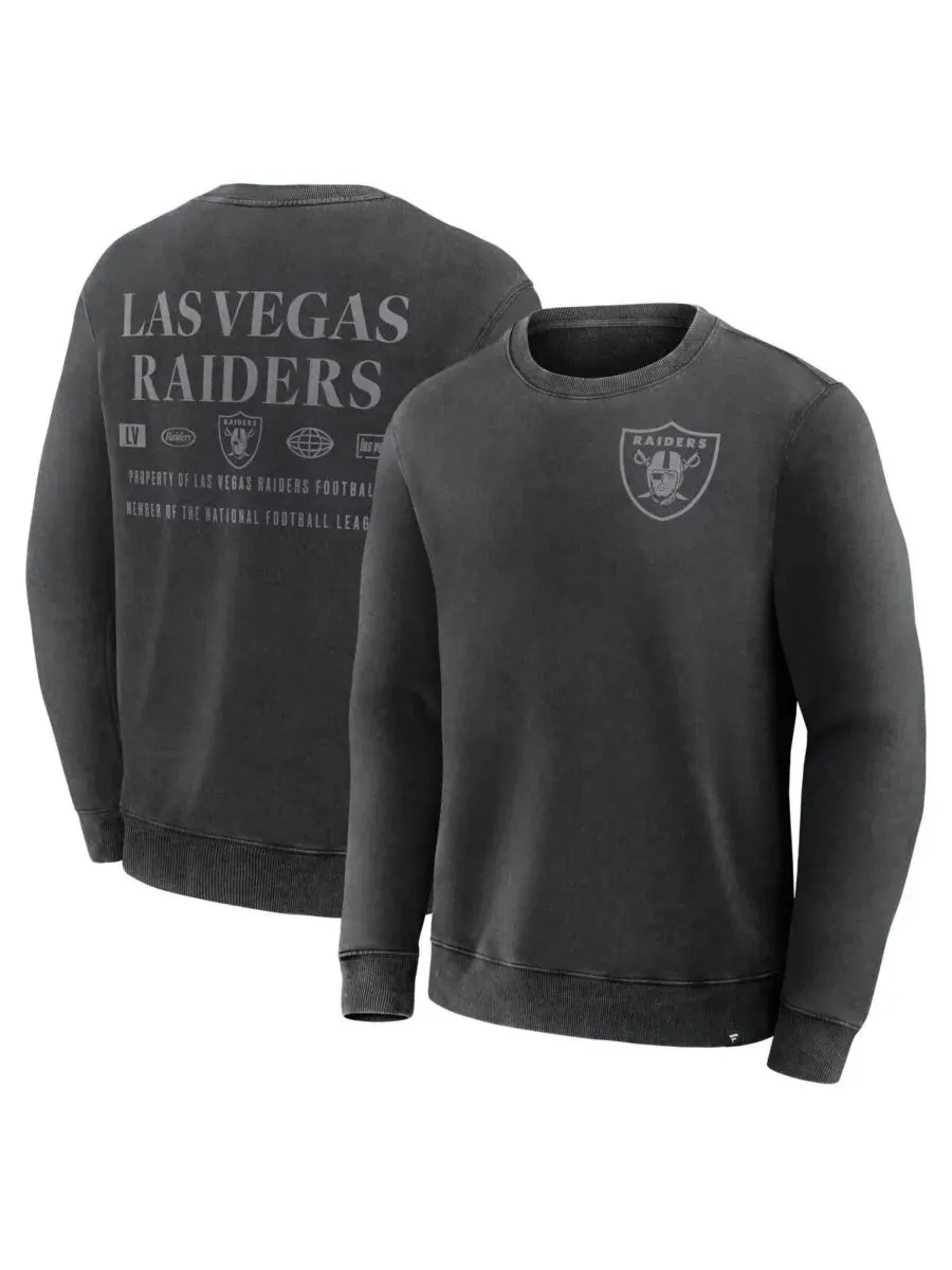 Fanatics Мужская черная толстовка Las Vegas Raiders Deep Route — изображение 1 из 3, черный