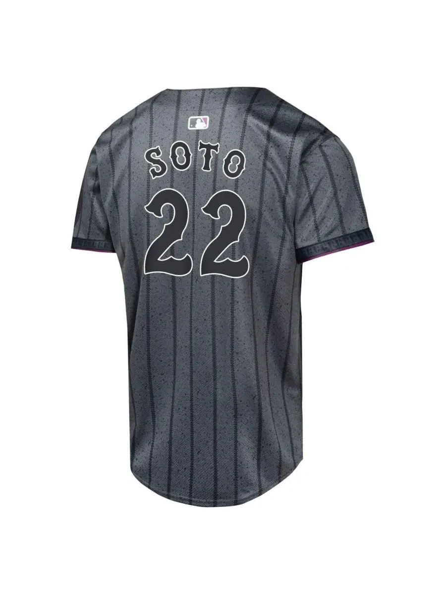 Футболка Big Boys and Girls Хуана Сото Грея New York Mets City Connect Limited Jersey Nike — изображение 3 из 3, серый
