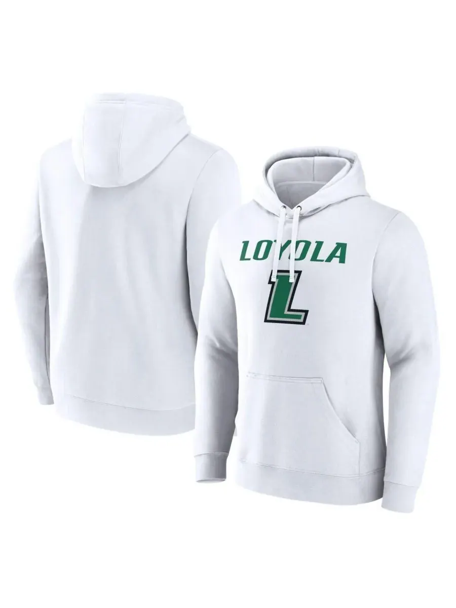 Fanatics Мужская белая толстовка с капюшоном и основным логотипом команды Loyola Greyhounds — изображение 1 из 3, белый