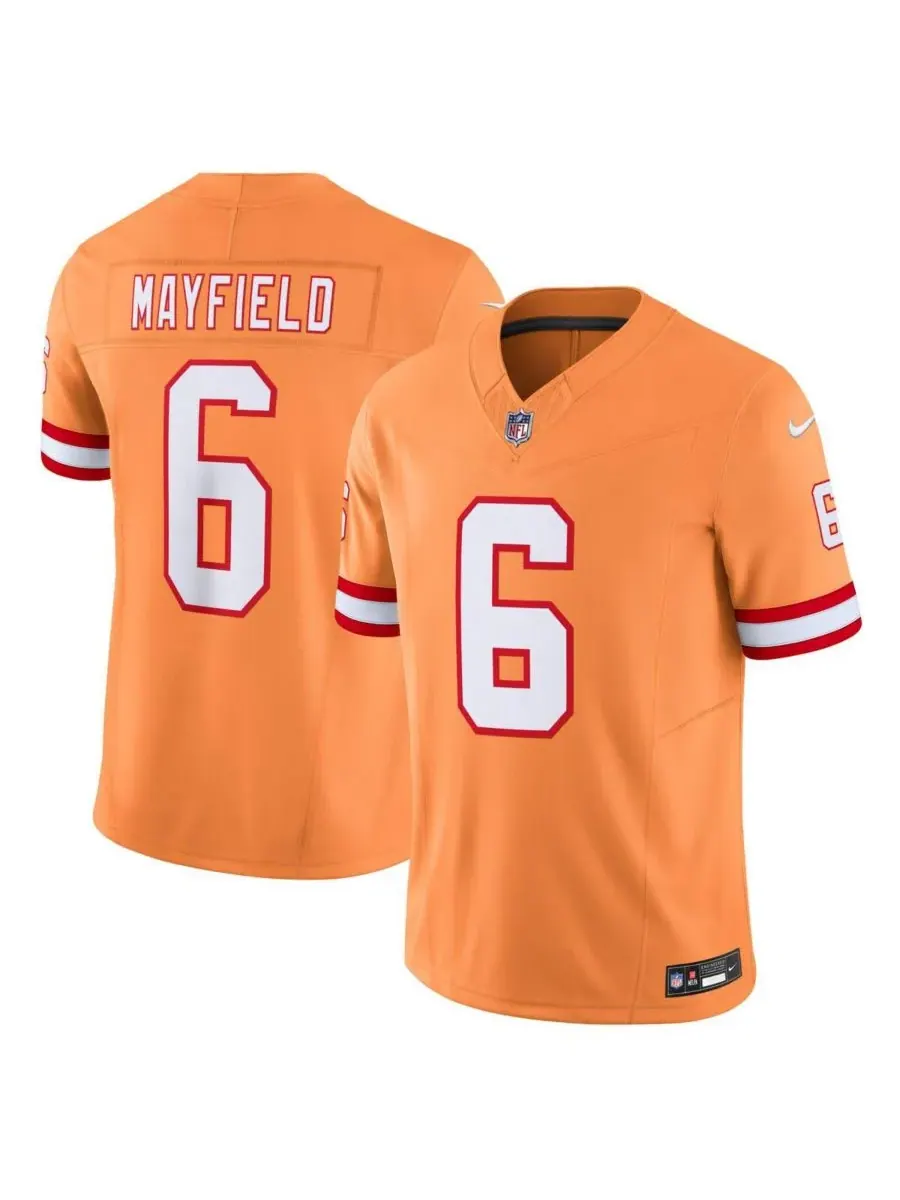 Nike Мужская оранжевая футболка Baker Mayfield Tampa Bay Buccaneers, вторая альтернативная — изображение 1 из 3, оранжевый