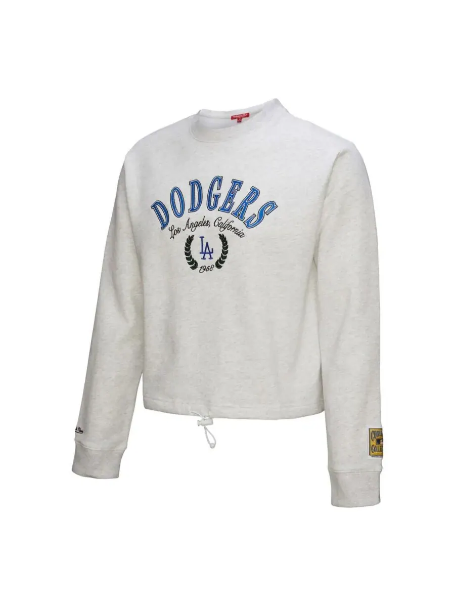 Mitchell & Ness Женская укороченная толстовка с застежкой-пряжкой цвета «Лос-Анджелес Доджерс» — изображение 3 из 3