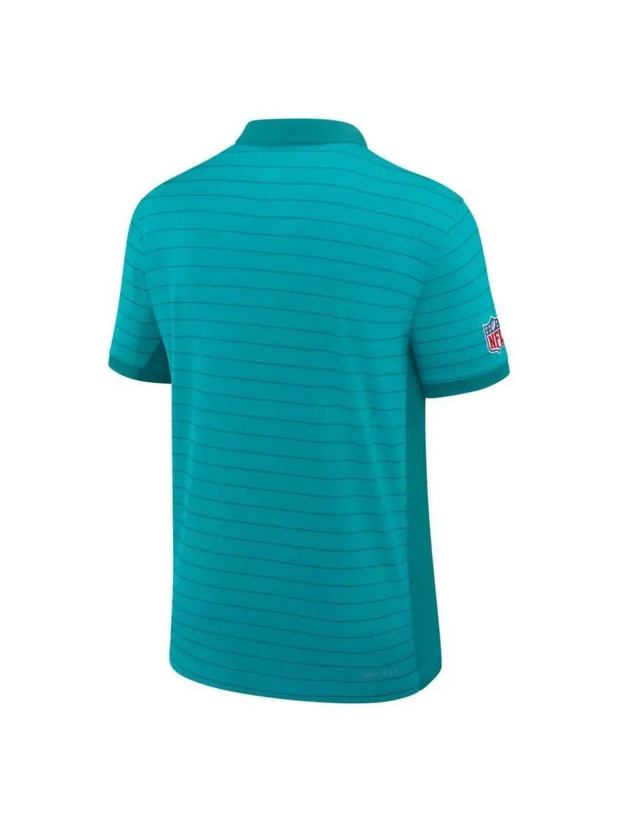 Мужская поло-рубашка Aqua Miami Dolphins Sideline Victory Stripe Performance Nike — изображение 3 из 3, голубой