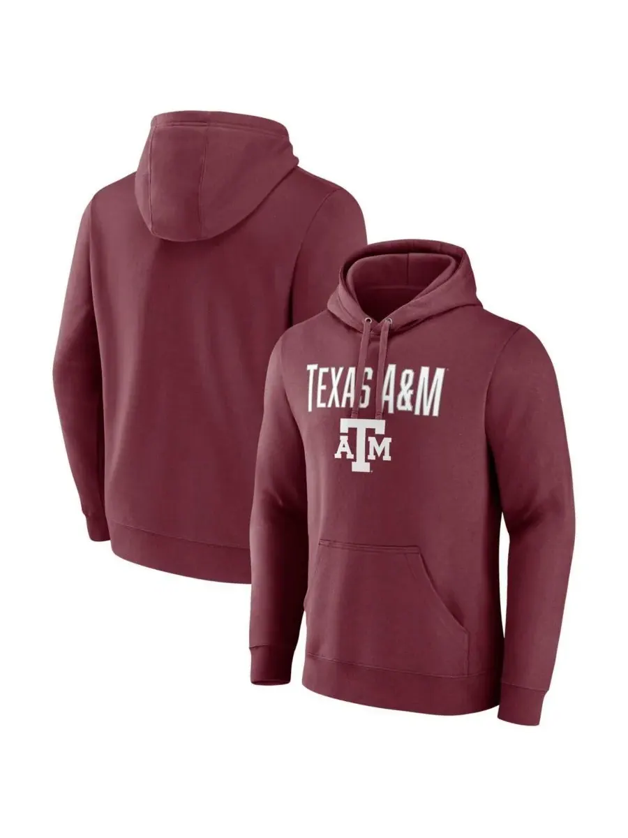 Fanatics Мужская бордовая толстовка с капюшоном Texas A&M Aggies Team Lockup — изображение 1 из 2, коричневый