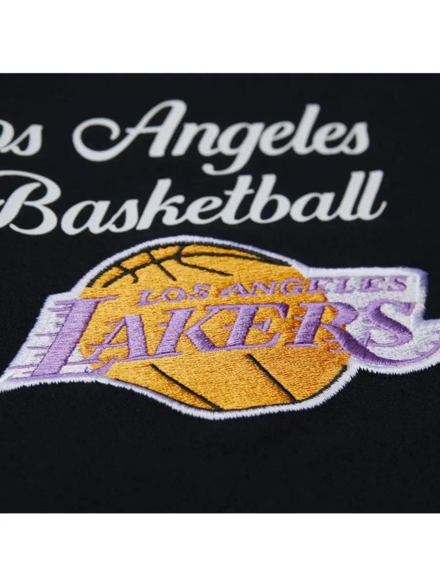Mitchell & Ness Мужская черная футболка Los Angeles Lakers Hardwood Classics Camp — изображение 3 из 5, черный