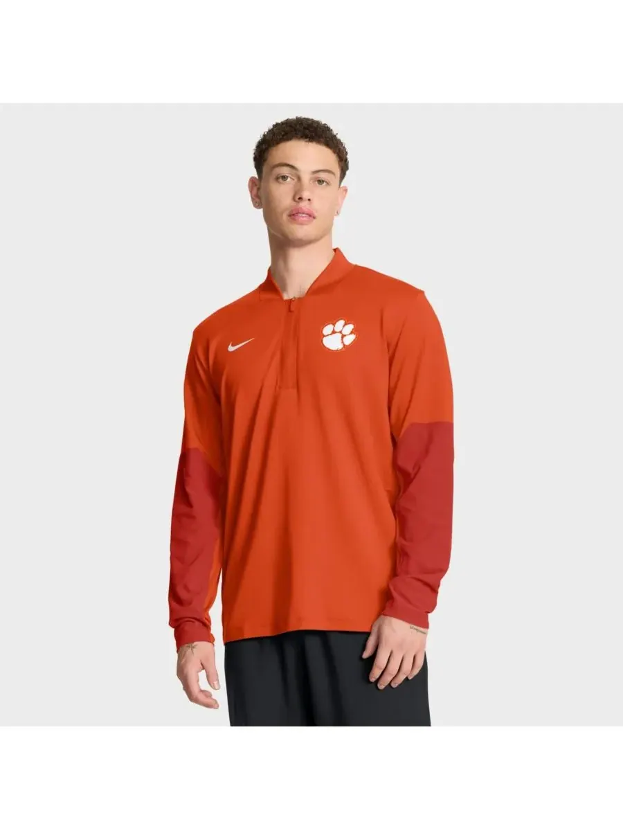 Nike Мужская оранжевая толстовка Clemson Tigers One Goal Performance с застежкой-молнией до — изображение 1 из 5, оранжевый