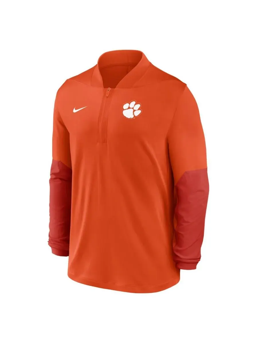 Nike Мужская оранжевая толстовка Clemson Tigers One Goal Performance с застежкой-молнией до — изображение 4 из 5, оранжевый