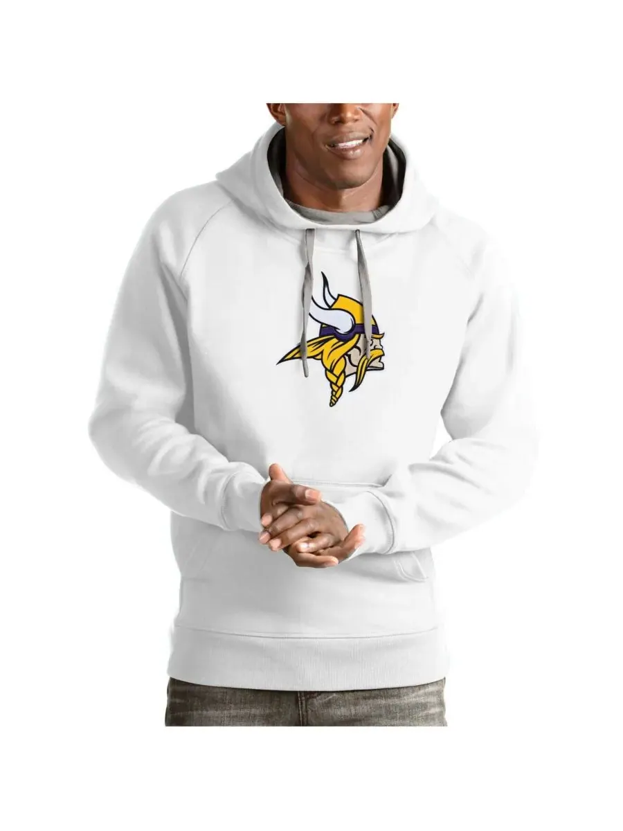 Antigua Мужская белая толстовка с капюшоном Minnesota Vikings Victory — изображение 1 из 1, белый