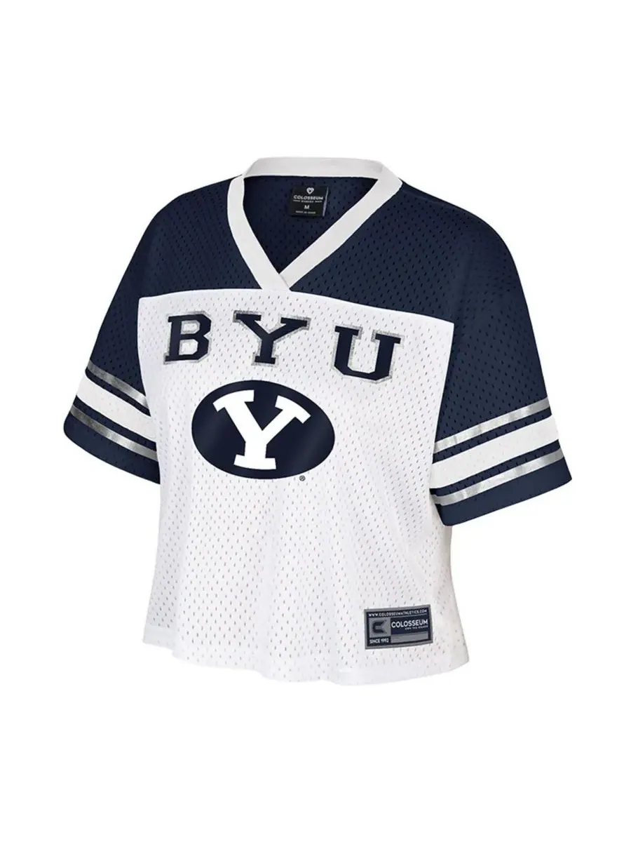 Colosseum Женская белая укороченная футболка BYU Cougars Treasure — изображение 3 из 3, белый