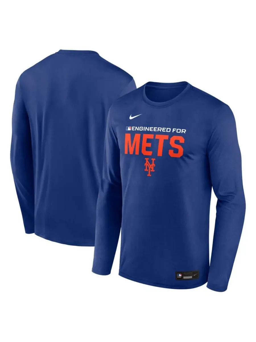 Мужская футболка с длинным рукавом Royal New York Mets Authentic Collection Legend Dri-FIT Nike — изображение 1 из 3