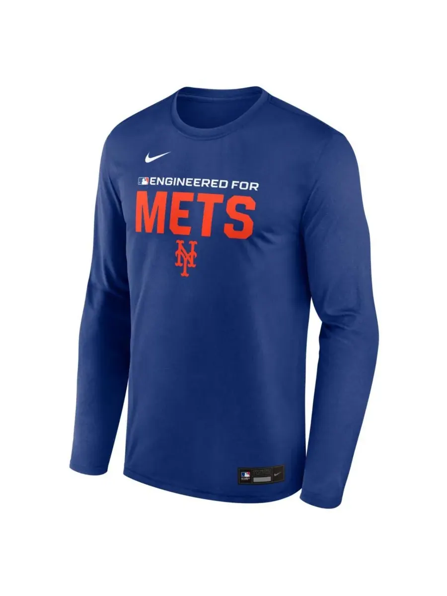 Мужская футболка с длинным рукавом Royal New York Mets Authentic Collection Legend Dri-FIT Nike — изображение 2 из 3