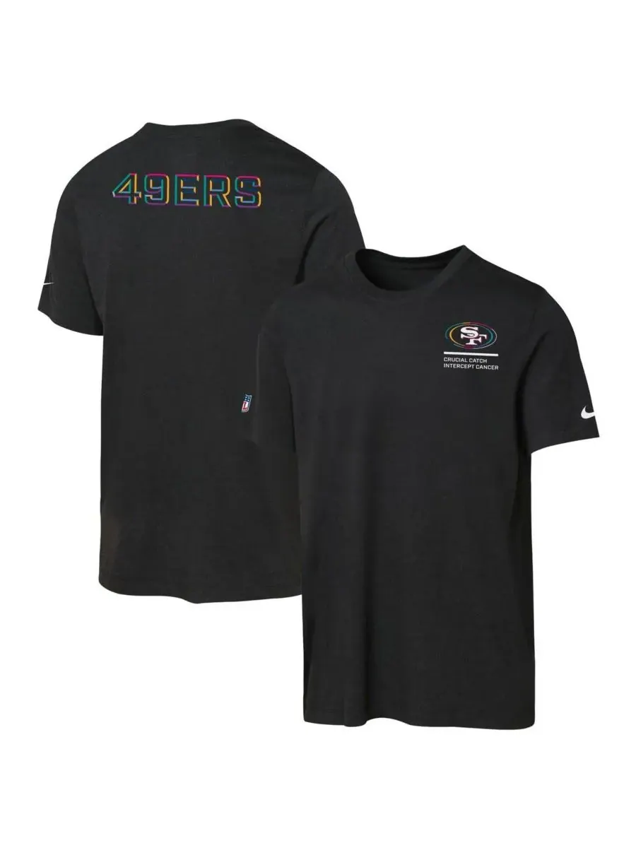 Nike Черная футболка Big Boys and Girls San Francisco 49ers 2025 NFL Crucial Catch Tri-Blend — изображение 1 из 3, черный