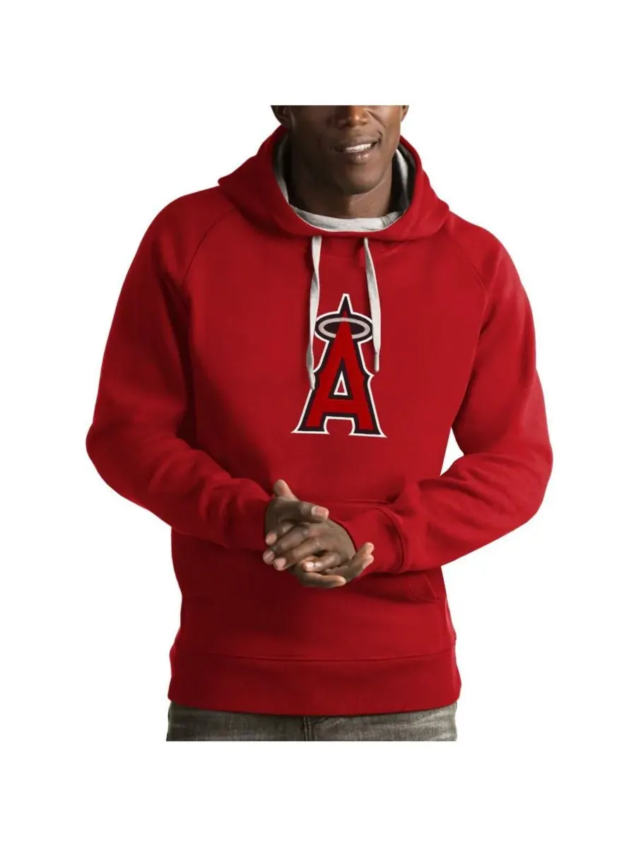 Antigua Мужская красная толстовка с капюшоном Los Angeles Angels Victory — изображение 1 из 1, красный