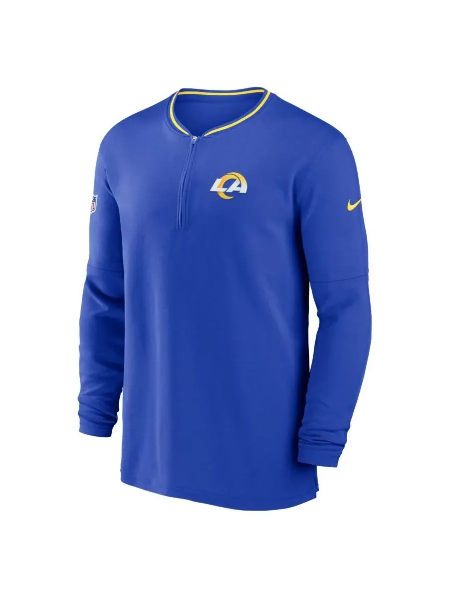 Мужская толстовка Royal Los Angeles Rams Coach с половинной молнией Nike — изображение 3 из 3, королевский