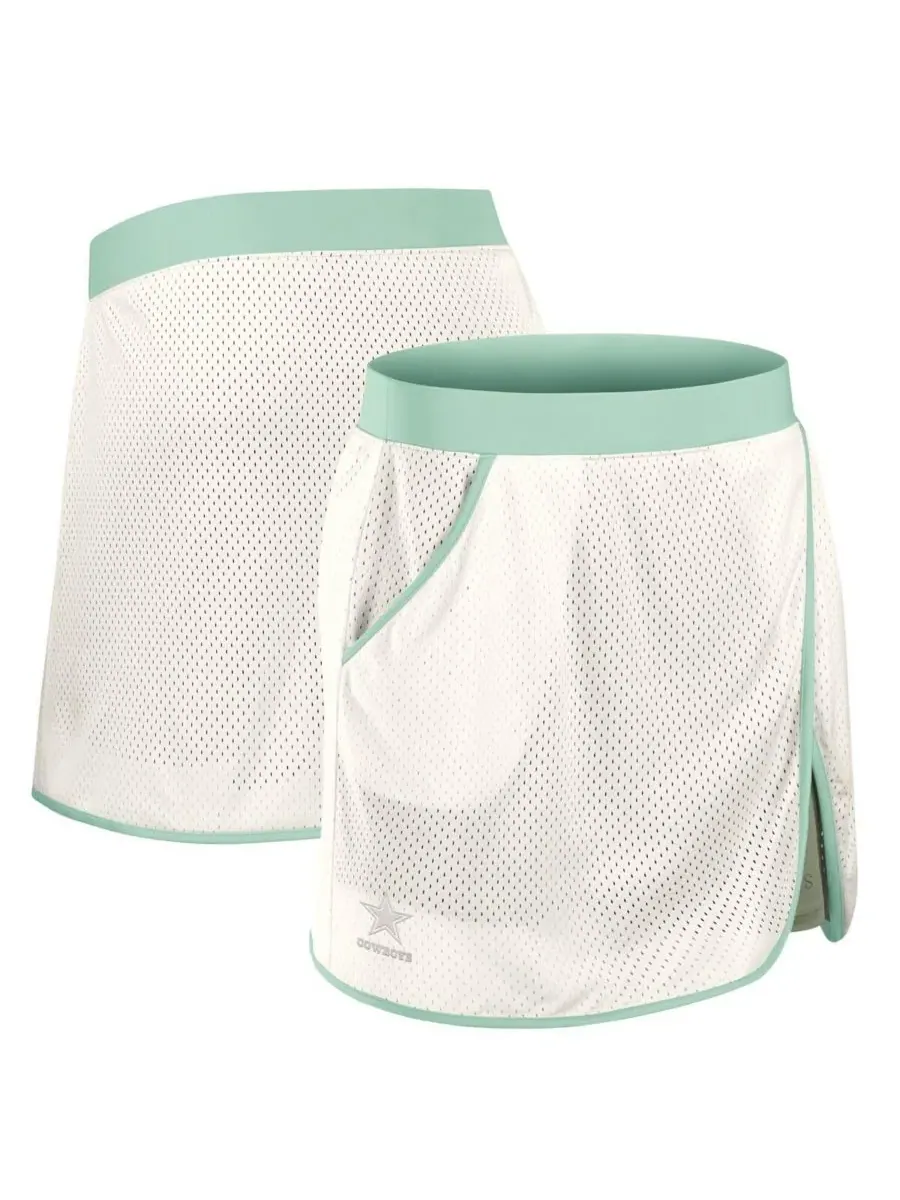Fanatics Женские кремовые юбки-шорты Dallas Cowboys Studio Wellness — изображение 1 из 5, бежевый