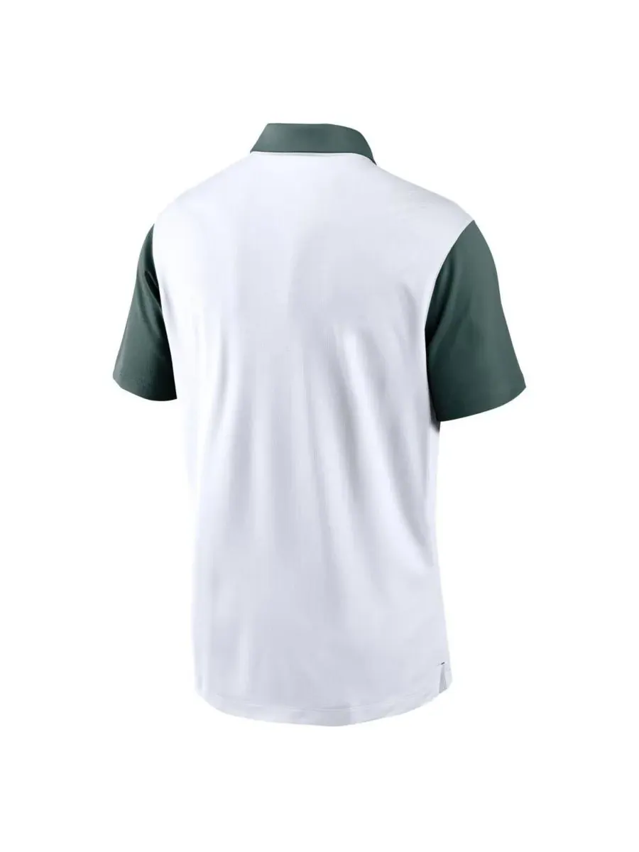 Nike Мужская белая поло Michigan State Spartans Primetime Campus Vapor Performance — изображение 2 из 3, белый зеленый