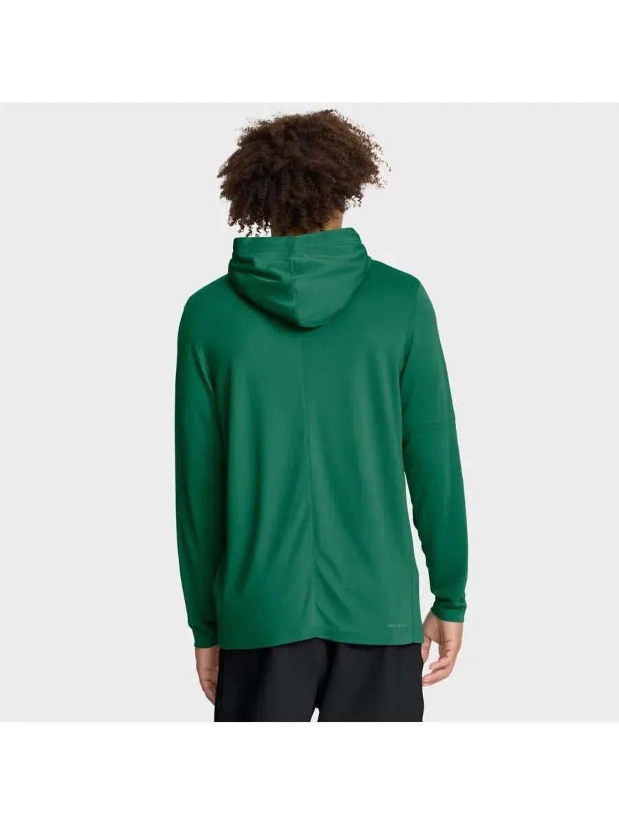 Мужская толстовка с длинными рукавами Kelly Green Athletics Authentic Collection Dri-FIT Nike — изображение 2 из 4, зеленый