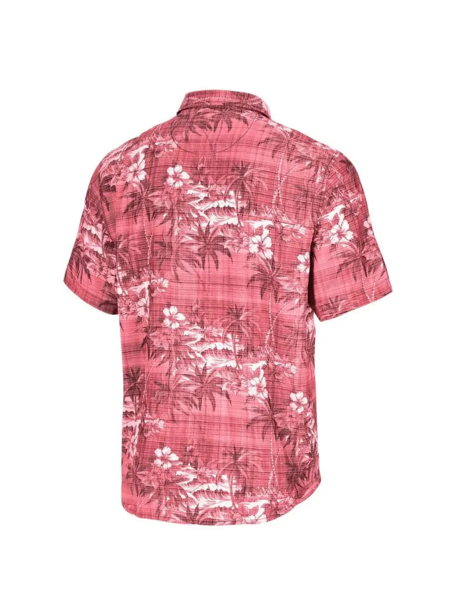 Мужская алая рубашка на пуговицах San Francisco 49ers Coconut Point Isla Palmetta Camp Tommy Bahama — изображение 2 из 3