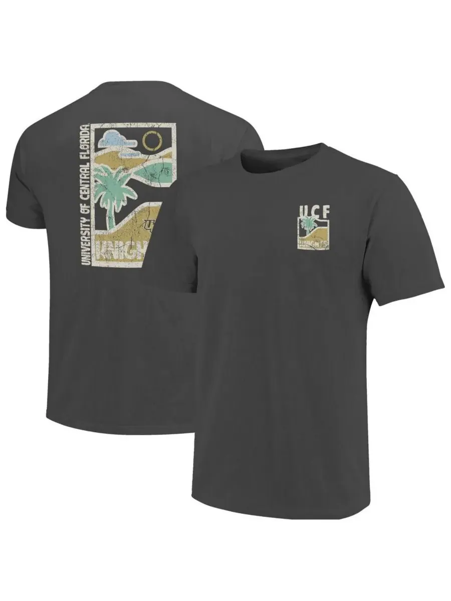 Image One Мужская футболка Graphite UCF Knights Comfort Colors Minimal Vista Distressed Graphics — серый