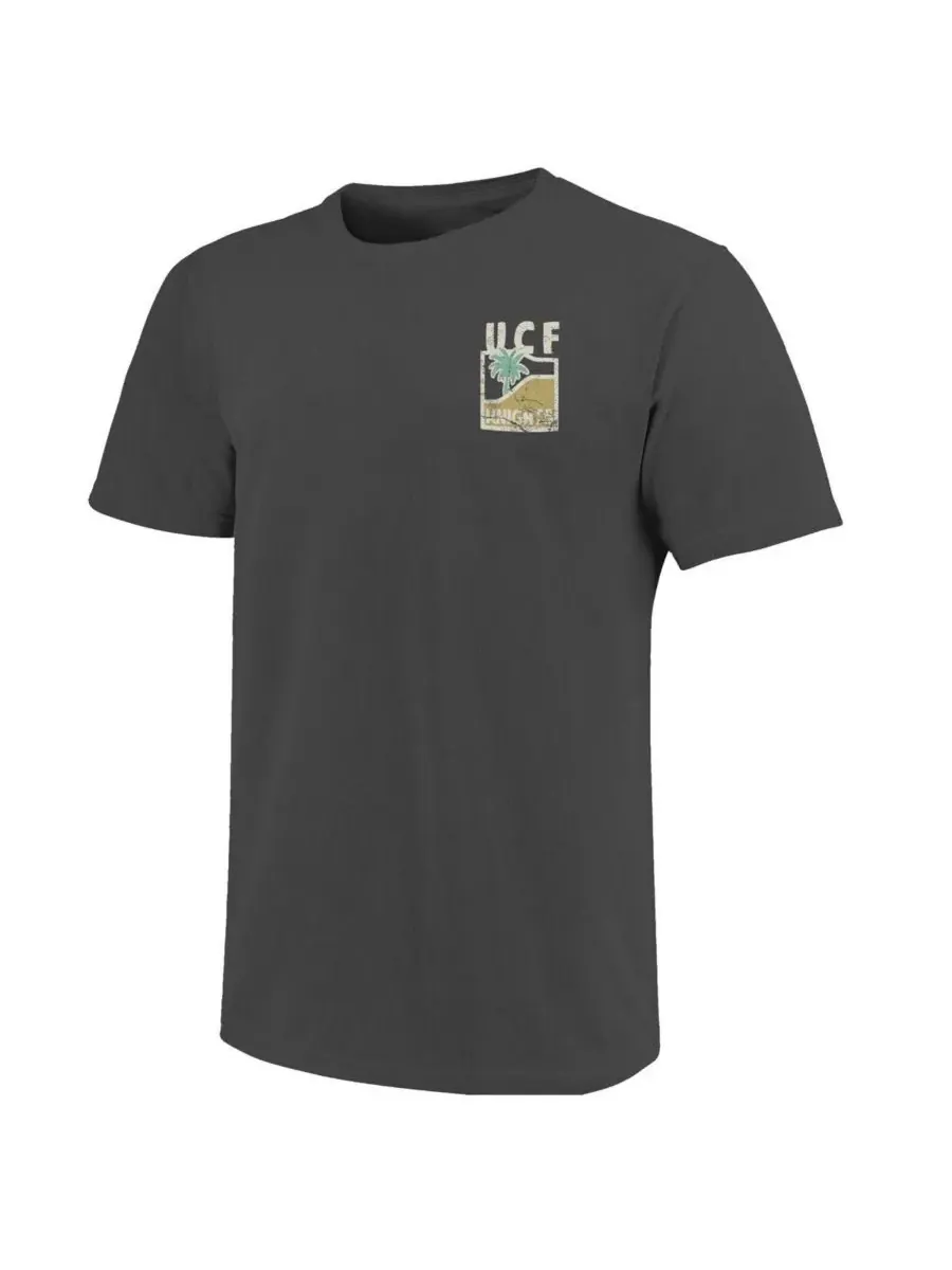 Image One Мужская футболка Graphite UCF Knights Comfort Colors Minimal Vista Distressed Graphics — изображение 2 из 3, серый